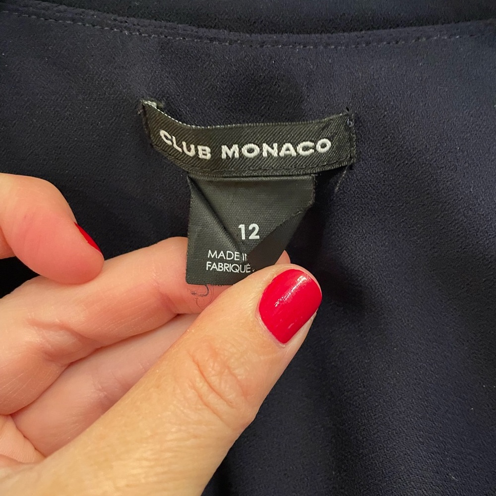 Club Monaco navy short sleeveless romper